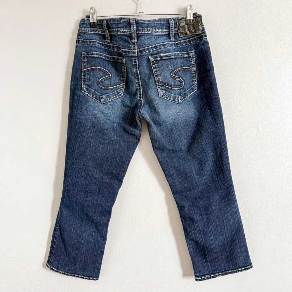 Silver Aiko Kick Flare Dark Wash Jeans Size 30